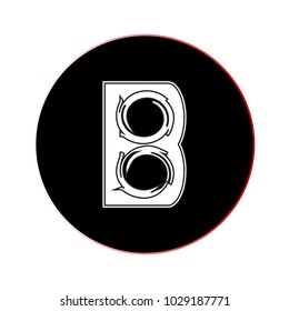 Letter vector illustration , Letters of English , Icon letters of English , English alphabet .