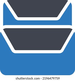 Brief, Vektorgrafik auf transparentem Hintergrund. Hochwertige Symbole. Glyphen Vektorsymbole für Konzept und Grafikdesign.