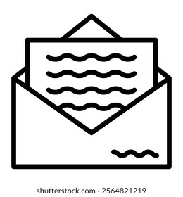 Letter Vector Line Icon Design
