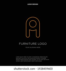 Letter A vector line logo design. Creative minimalism logotype icon symbol.