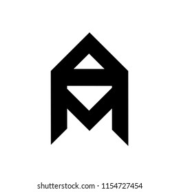 am letter vector logo