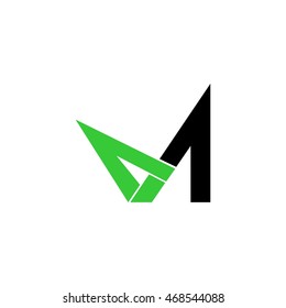 am letter vector logo