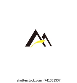 am letter vector logo