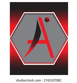 The letter vector logo "A" for business themed gradation and nature in green