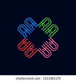 a letter vector logo. aa letter vector logo
