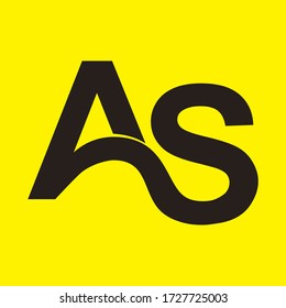 a letter vector logo, as letter, ab letter