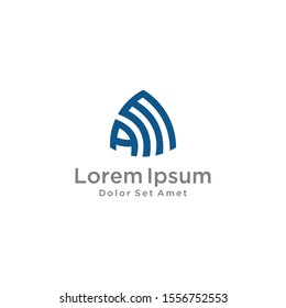 AM letter vector logo abstract