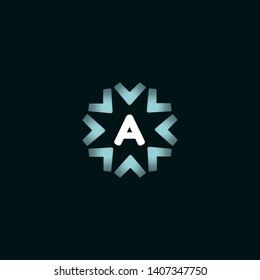 A LETTER VECTOR LOGO APHABET ICON