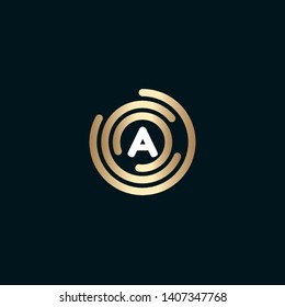 A LETTER VECTOR LOGO APHABET ICON