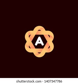A LETTER VECTOR LOGO APHABET ICON