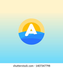 A LETTER VECTOR LOGO APHABET ICON