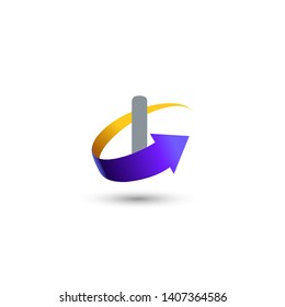 I LETTER VECTOR LOGO APHABET ICON