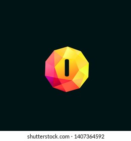 I LETTER VECTOR LOGO APHABET ICON