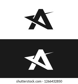 Letter A - vector logo concept illustration. Letter A with check logotype. Abstract logo. Vector logo template. Design element