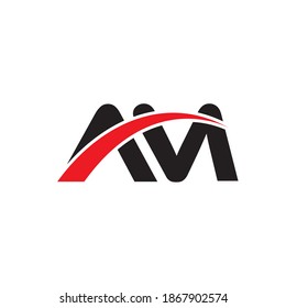 AM LETTER VECTOR LOGO DESIGN