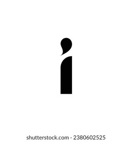 Letter i Vector Logo Design. Black and White Logo. Usable for Business Logos. Flat Vector Logo Design Template