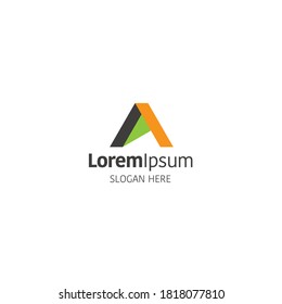 Letter A vector logo design template on white