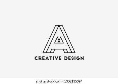 letter a vector logo design template.Minimal a initial Beautiful Logotype Luxury icon concept. Modern logo for company or business identity.