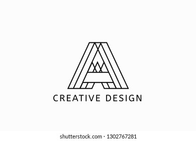letter a vector logo design template.Minimal a initial Beautiful Logotype Luxury icon concept. Modern logo for company or business identity.