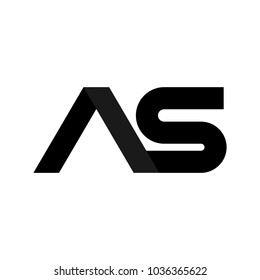 letter AS vector logo. icon symbol.