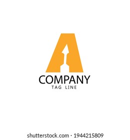 A Letter vector logo illustration