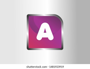 A letter vector logo illustration. Alphabet vector logo illustration. Purple Vector logo.