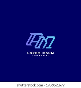 am letter vector logo initial