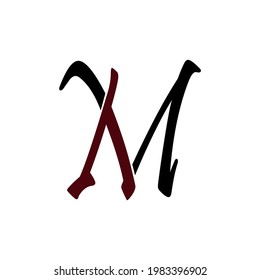 am letter vector logo initial. mountain vector logo initial