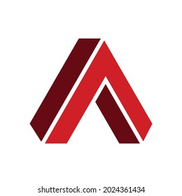 Letter A vector logo, initial shape, modern and minimal 3D design concept, logo, logotype element for template.