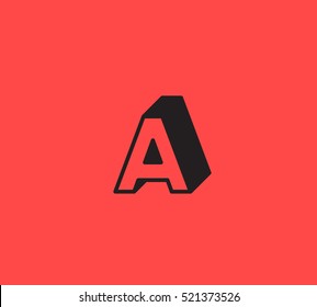 The letter A . vector logo in a modern style.