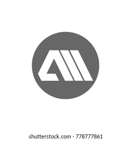 am letter vector logo. mountain vector logo