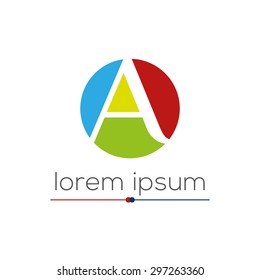 A letter vector logo (sign, symbol, icon, design element)