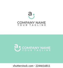 Letter a and i vector logo with smile concept.
