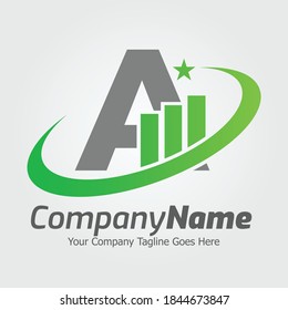 Letter A vector logo template, Colorful Letter A logo, Financial Company Logo, Financial Institute Advisors Logo Design Template Vector Icon