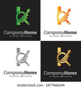 Letter I vector logo template, Colorful Letter I logo, Financial Company Logo, Financial Institute Advisors Logo Design Template Vector Icon