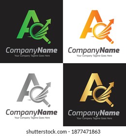 Letter A vector logo template, Colorful Letter A logo, Financial Company Logo, Financial Institute Advisors Logo Design Template Vector Icon
