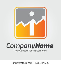 Plantilla de logotipo vectorial de la letra I, logotipo de la letra colorida I, logotipo de la empresa financiera, icono de la plantilla de diseño de los asesores del instituto financiero