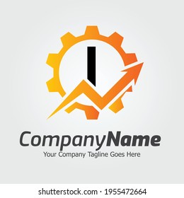 Plantilla de logotipo vectorial de la letra I, logotipo de la letra colorida I, logotipo de la empresa financiera, icono de la plantilla de diseño de los asesores del instituto financiero