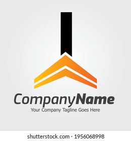 Plantilla de logotipo vectorial de la letra I, logotipo de la letra colorida I, inmobiliario, logotipo de construcción y diseño de la plantilla de vectores