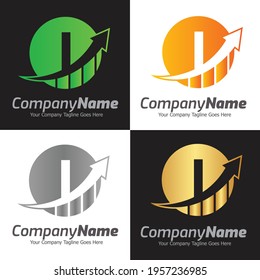 Letter I vector logo template, Colorful Letter I logo, Financial Company Logo, Financial Institute Advisors Logo Design Template Vector Icon