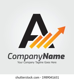 Buchstabe A Vektor-Logo-Vorlage, Farbiges Letter-A-Logo, Logo von Finanzunternehmen, Ratgeber von Finanzinstituten Logo-Design-Vorlage Vektorsymbol