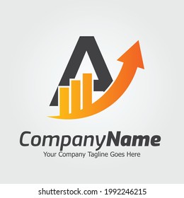Letter A vector logo template, Colorful Letter A logo, Financial Company Logo, Financial Institute Advisors Logo Design Template Vector Icon