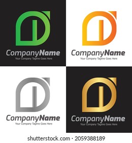 Plantilla de logotipo vectorial de la letra I, logotipo de la letra colorida I, logotipo de la empresa financiera, icono de la plantilla de diseño de los asesores del instituto financiero