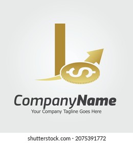 Plantilla de logotipo vectorial de la letra I, logotipo de la letra colorida I, logotipo de la empresa financiera, icono de la plantilla de diseño de los asesores del instituto financiero