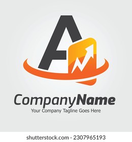 Letter A vector logo template, Colorful Letter A logo, Financial Company Logo, Financial Institute Advisors Logo Design Template Vector Icon