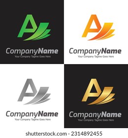 Buchstabe A Vektor-Logo-Vorlage, Farbiges Letter-A-Logo, Logo von Finanzunternehmen, Ratgeber von Finanzinstituten Logo-Design-Vorlage Vektorsymbol
