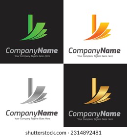 Vektor-Logo-Vorlage für Buchstabe I, Logo für farbige Buchstaben I, Logo für Finanzunternehmen, Empfehlungen für Finanzinstitute Logo-Design-Vorlage Vektorsymbol