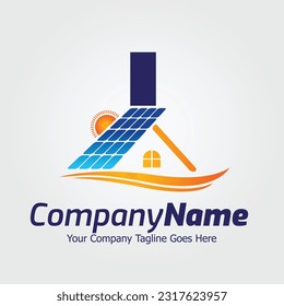 Plantilla de logotipo vectorial de la letra I, logotipo de la letra colorida I, diseño del logotipo de la energía solar, logotipo del panel solar, energía renovable, marca de energía solar