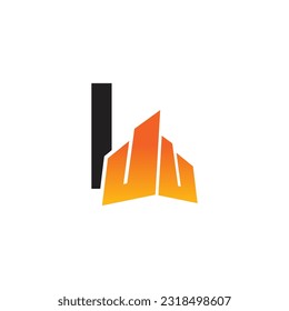 Letter I vector logo template, Colorful Letter I logo, Real Estate, Building and Construction Logo Design Template Vector Icon
