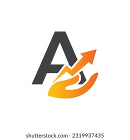 Letra A plantilla de logotipo vectorial, logotipo de la letra colorida A, logotipo de la empresa financiera, logotipo de los asesores del Instituto Financiero Icono de plantilla de diseño Vector